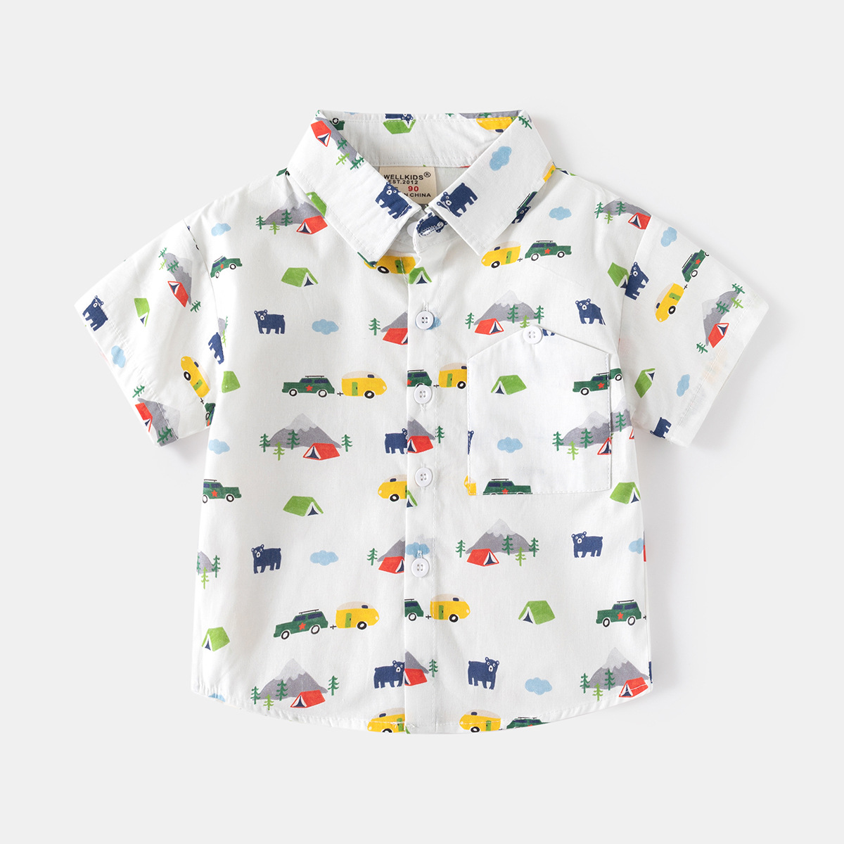 Baby Clothing Korea - Camisa estampada para niños, ropa de