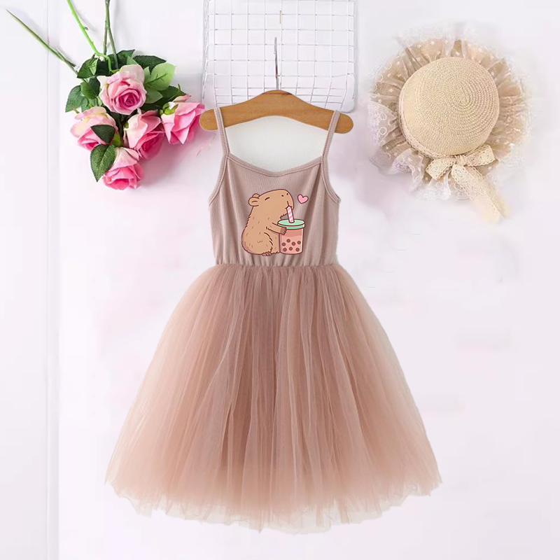 Baby Clothing 1 Year Old - Vestidos Capybara para niñas con estampado