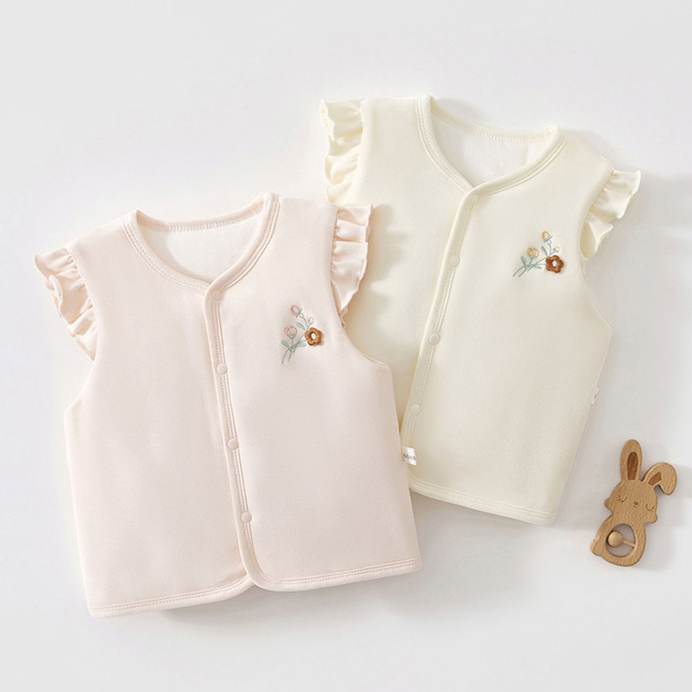 Baby Clothing Embroidery - Chaleco acolchado para niña, ropa infantil
