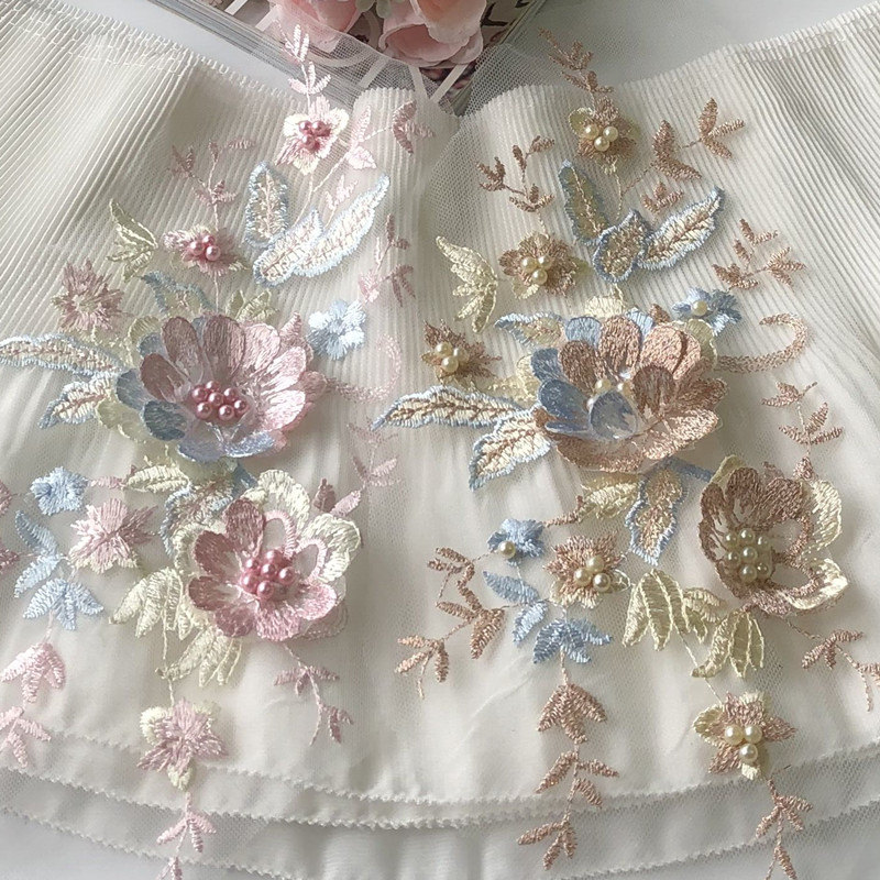 1 Uds. Parche de encaje, red d - Baby Clothing Embroidery reseña y precio