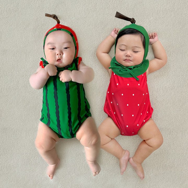 Traje de baño de una pieza par - Baby Clothing Korea reseña y precio