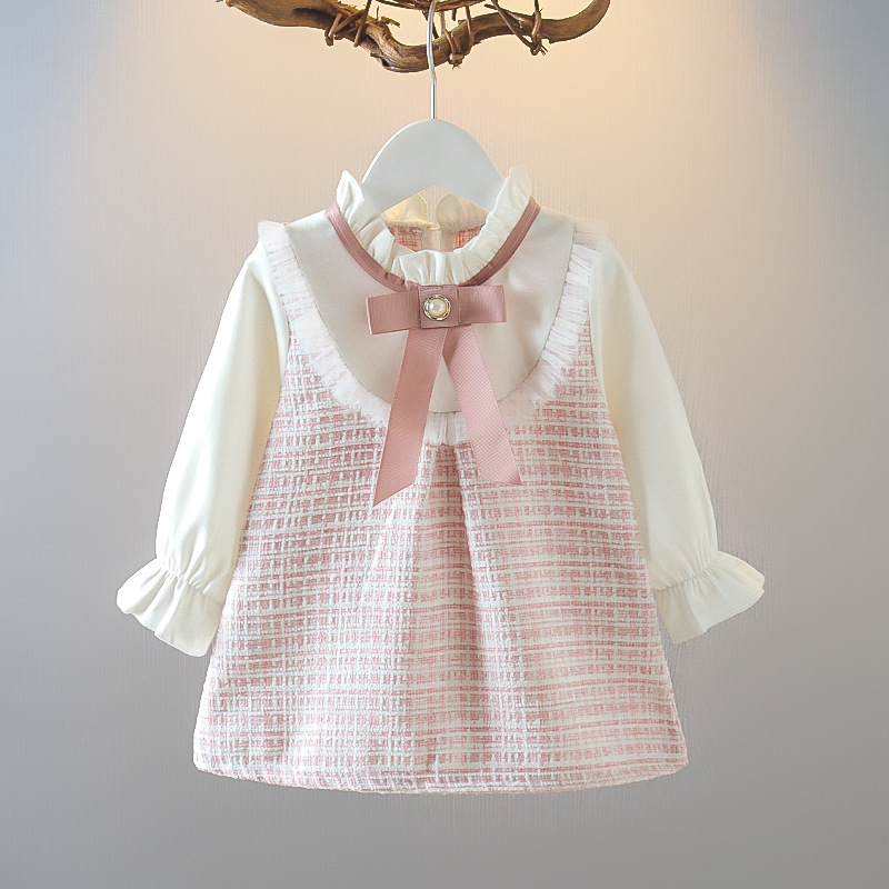 Vestido a cuadros para niña, r - Baby Clothing Korea reseña y precio