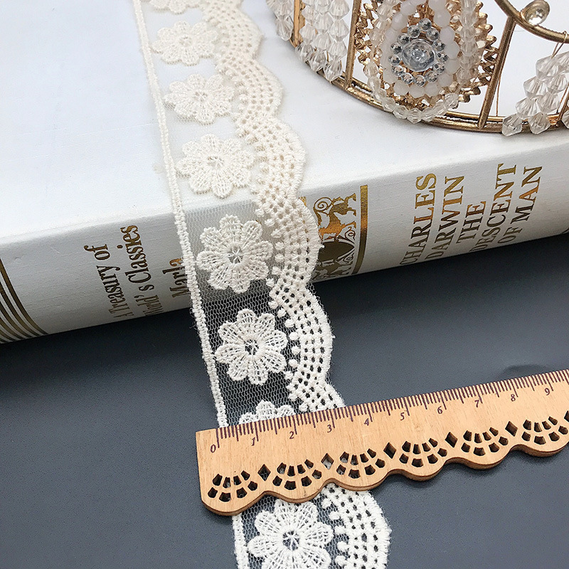 3 yardas/lote bordado blanco B - Baby Clothing Embroidery reseña y precio